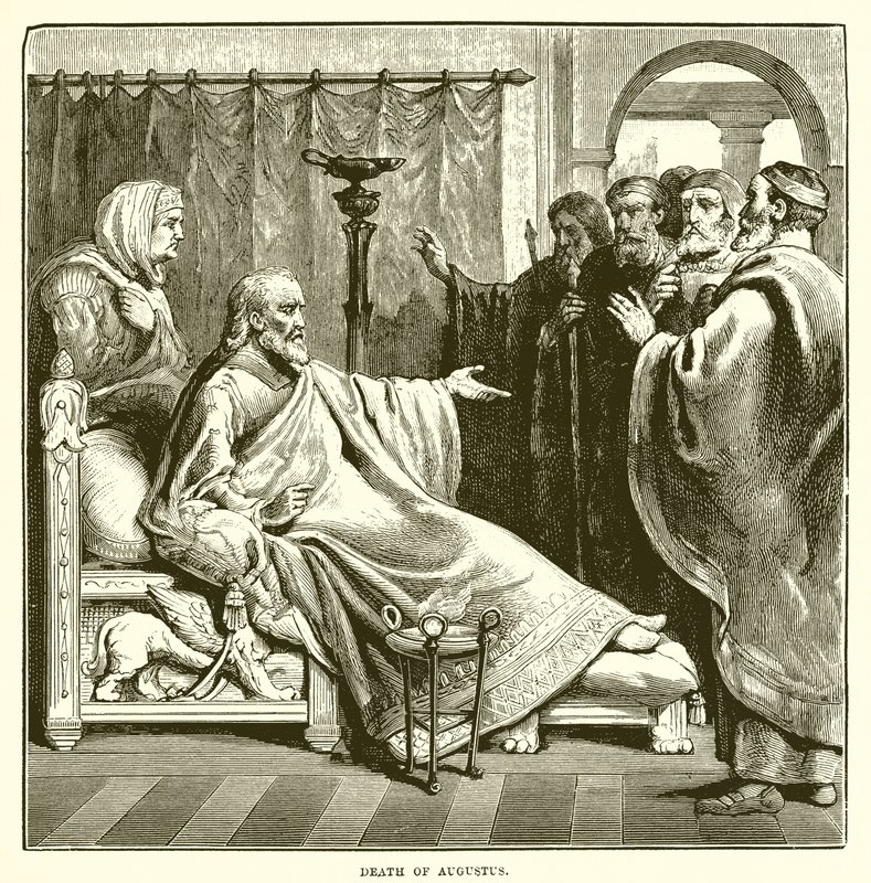 Death of Augustus by English School