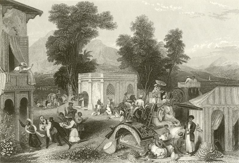 Death of Bishop Heber by English School