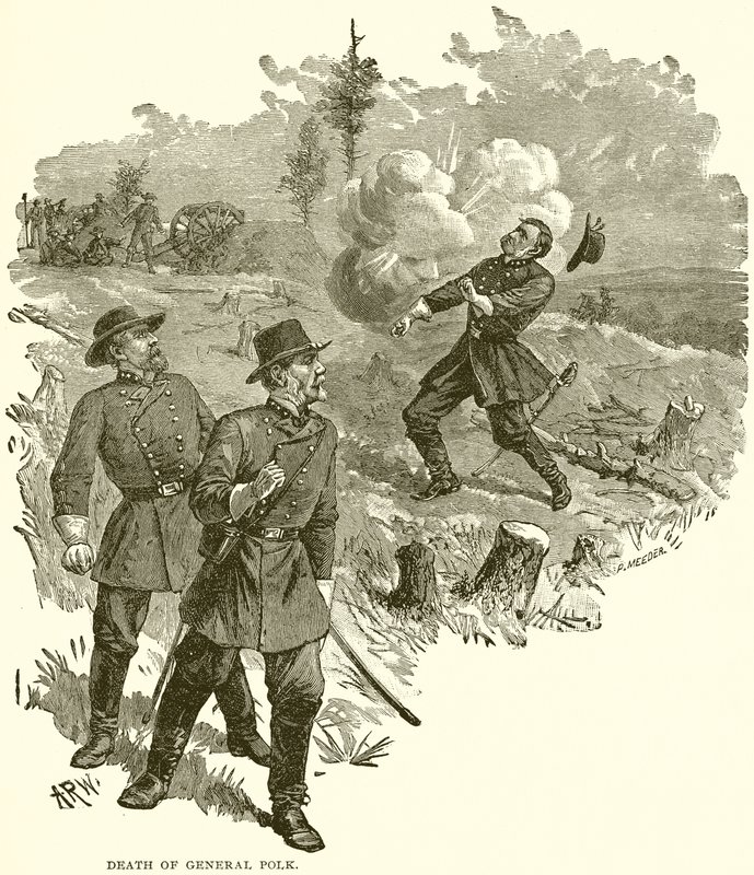 Death of General Polk by English School
