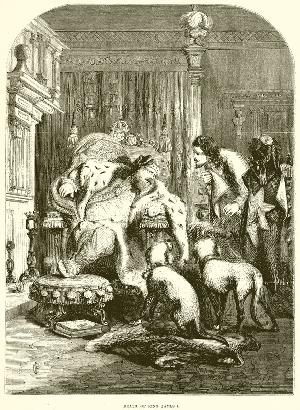 Death of King James I by English School