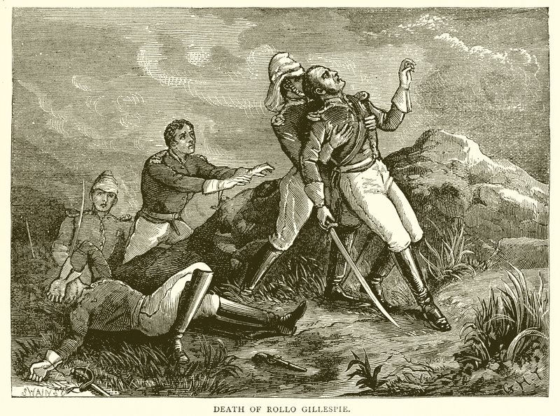 Death of Rollo Gillespie by English School