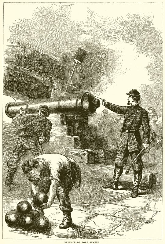 Defence of Fort Sumter by English School
