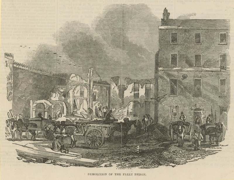 Demolition of the Fleet Prison by English School
