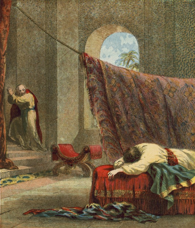 Deserted by His Companions by English School