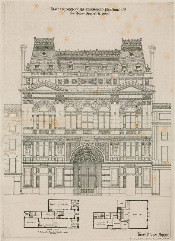 Design for The Criterion Theatre, London by English School