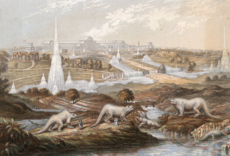 Dinosaurs at Crystal Palace by English School
