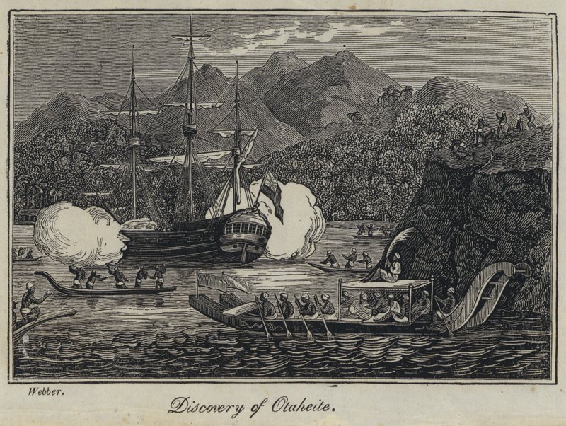Discovery of Tahiti by English School
