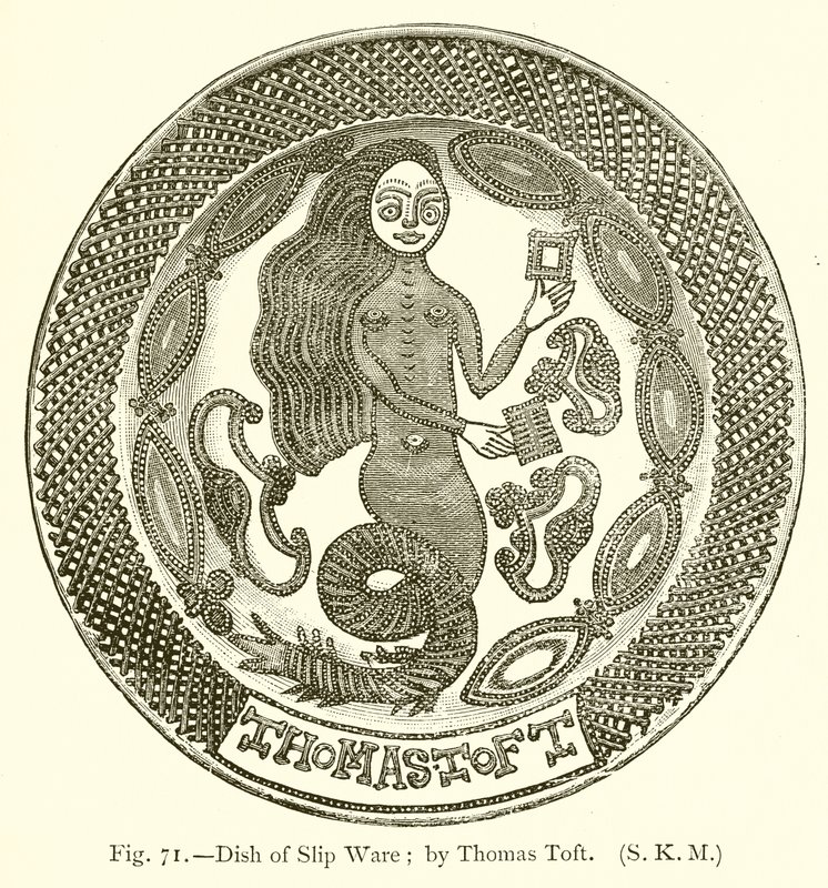Dish of Slip Ware by Thomas Toft by English School