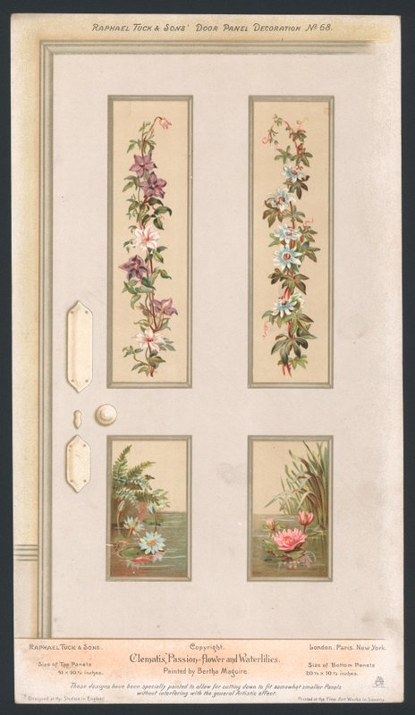 Door Panel Decoration by English School