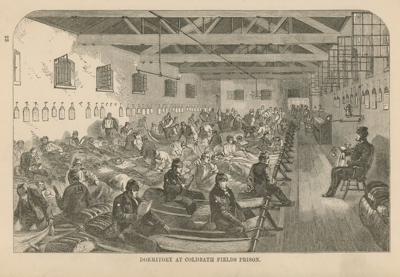 Dormitory at Coldbath Fields Prison by English School