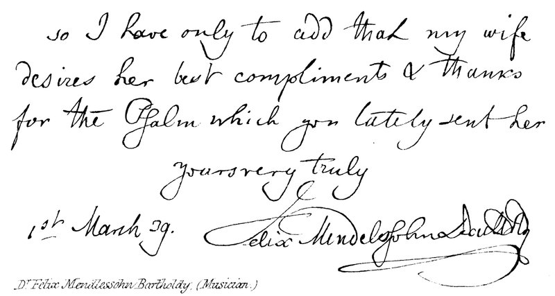 Dr Felix Mendlessohn Bartholdy by English School