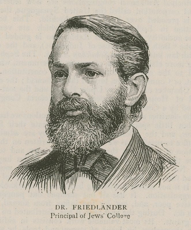 Dr. Friedlander, Principal of Jews College by English School