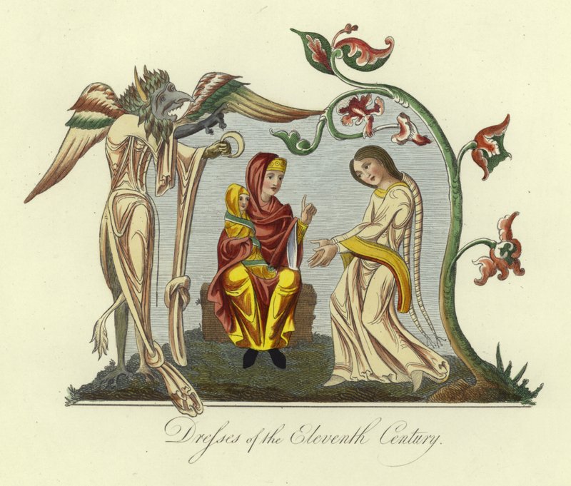 Dresses of the 11th Century by English School