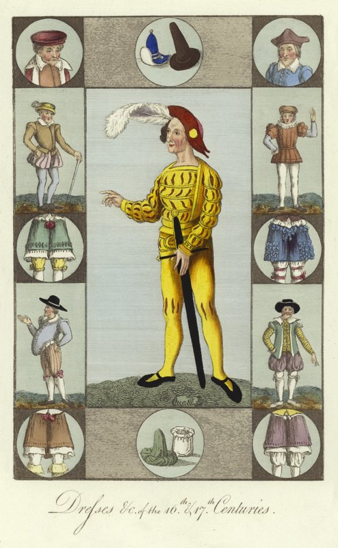 Dresses of the 16th and 17th Centuries by English School