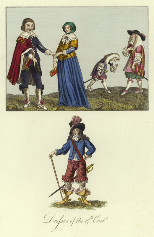 Dresses of the 17th Century by English School
