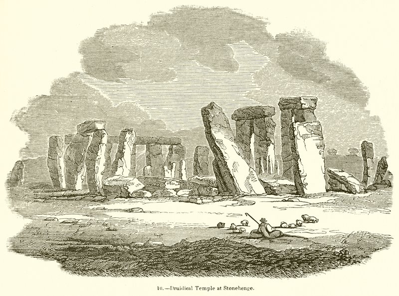 Druidical Temple at Stonehenge by English School