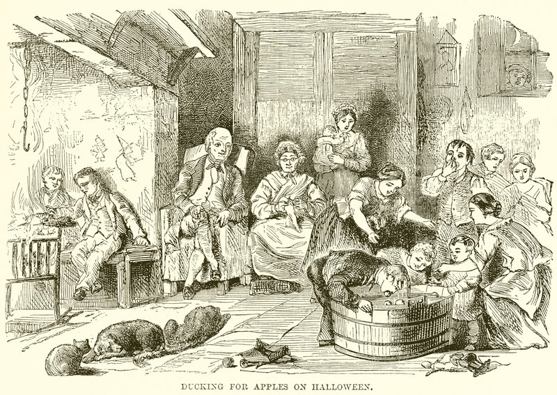 Ducking for Apples on Halloween by English School