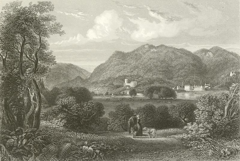 Dunkeld from Torrhill by English School