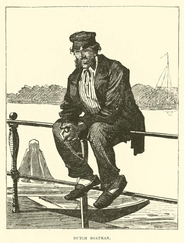 Dutch boatman by English School