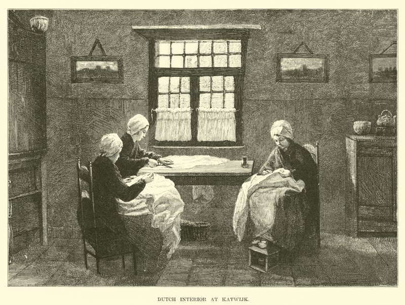Dutch Interior at Katwijk by English School