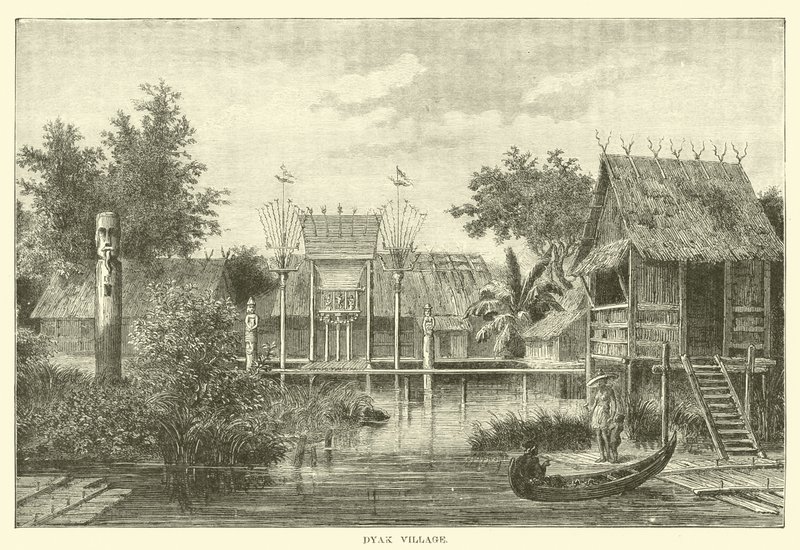 Dyak Village by English School