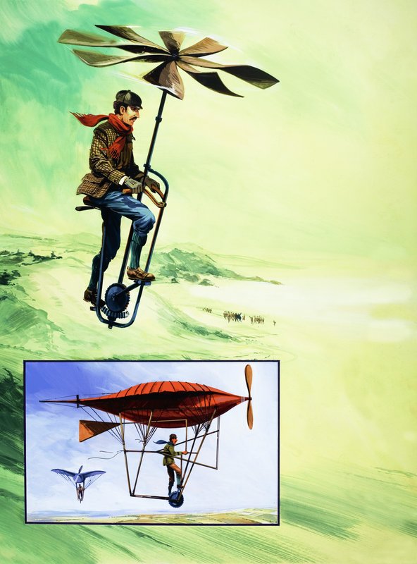 Early Attempts at Powered Flight by English School