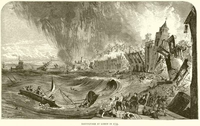 Earthquake at Lisbon in 1755 by English School