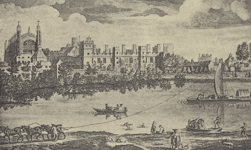 East View of the College, 1742 (engraving) by English School