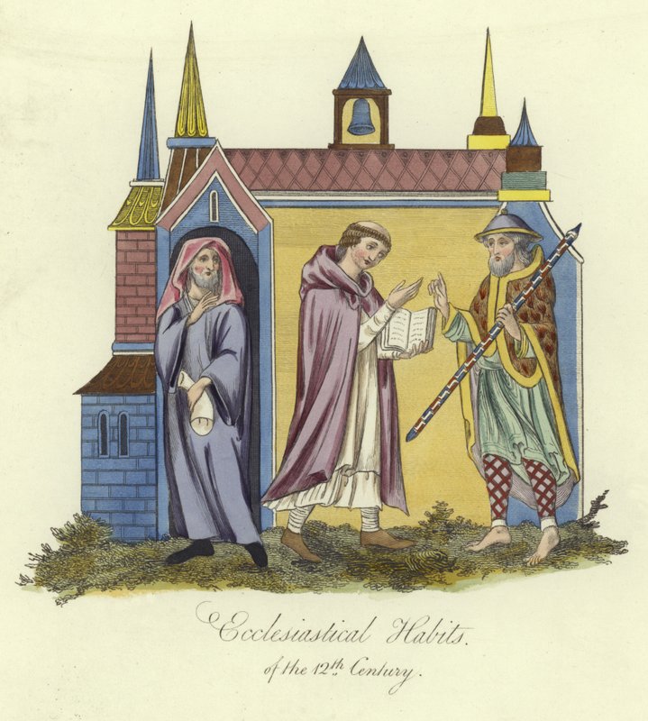Ecclesiastical habits of the 12th Century by English School