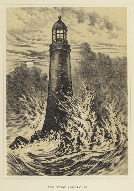 Eddystone Lighthouse by English School
