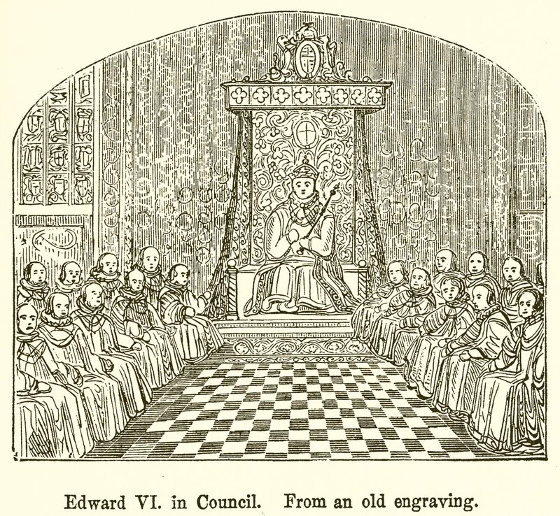 Edward VI in Council by English School
