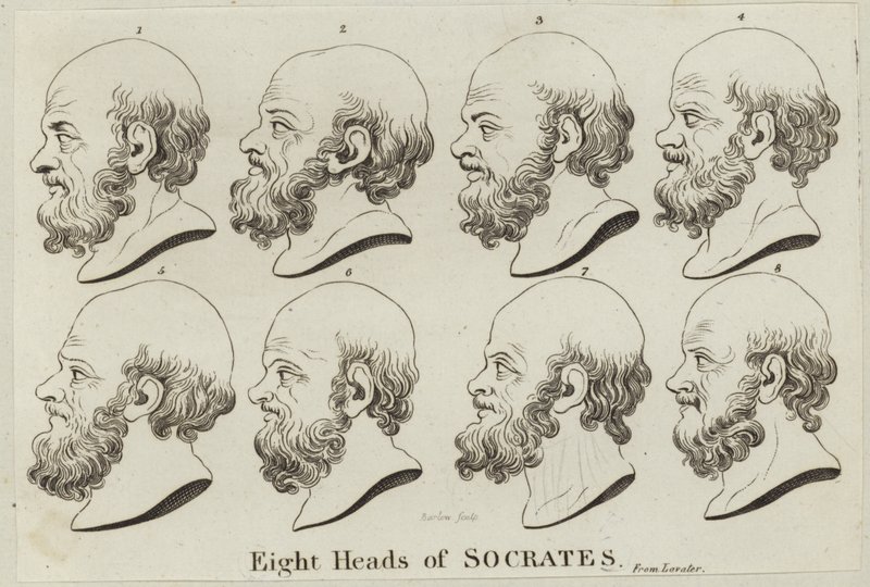 Eight Heads of Socrates by English School