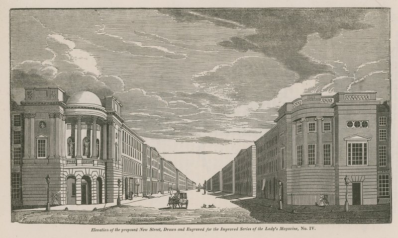 Elevation of the proposed New Street by English School