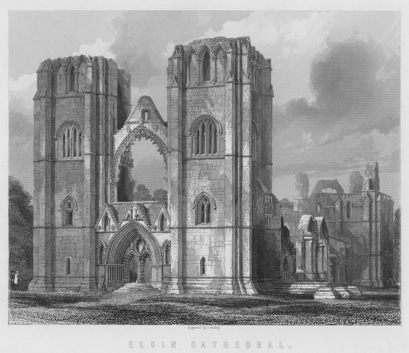 Elgin Cathedral by English School