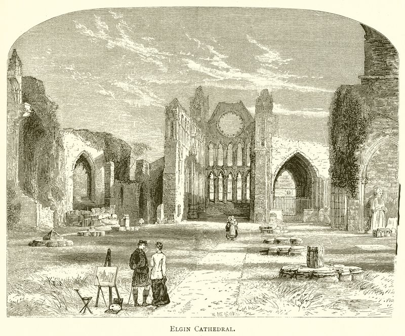 Elgin Cathedral by English School