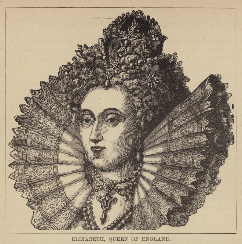 Elizabeth, Queen of England (engraving) by English School