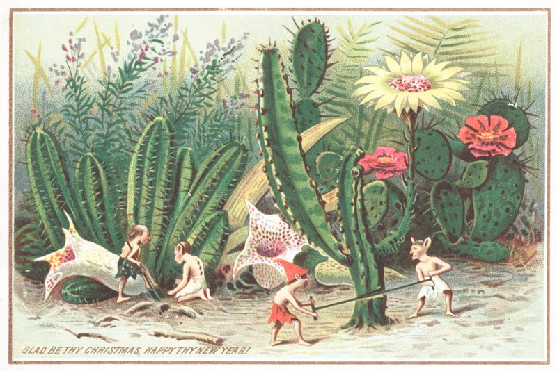 Elves in the garden by English School