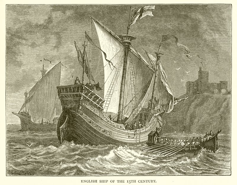 English Ship of the 15th Century by English School