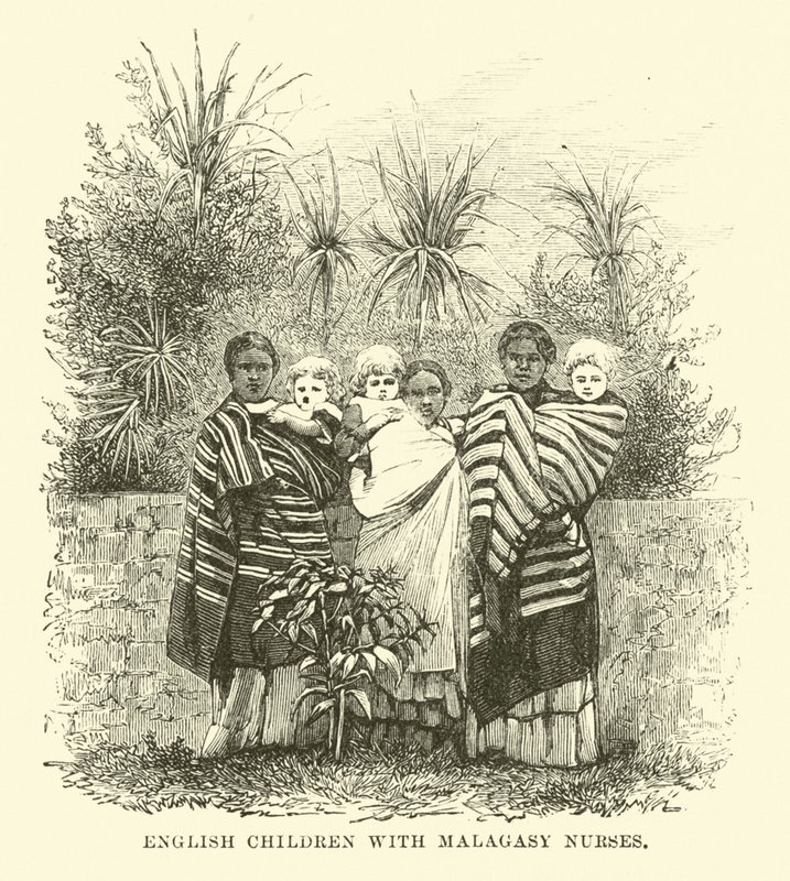 English Children with Malagasy Nurses by English School