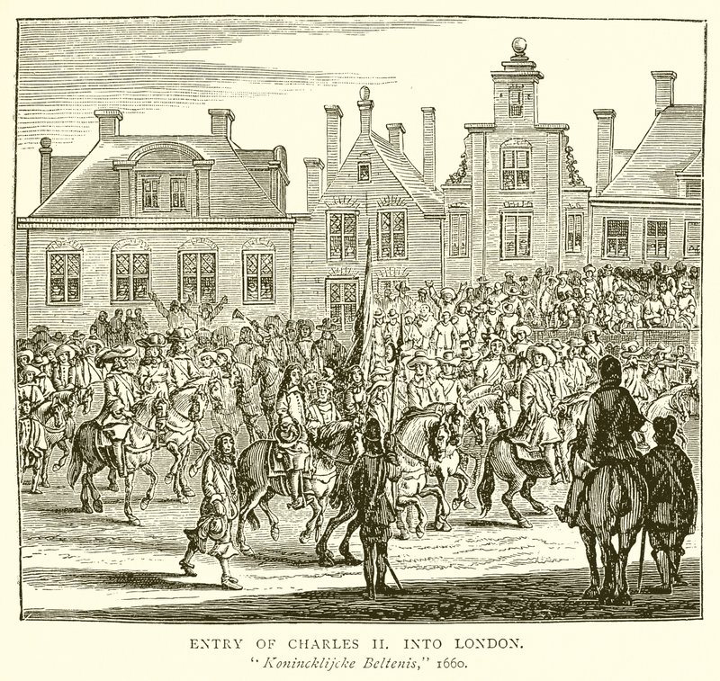 Entry of Charles II into London by English School