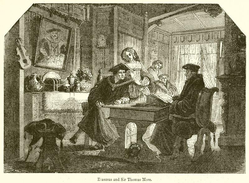 Erasmus and Sir Thomas More by English School
