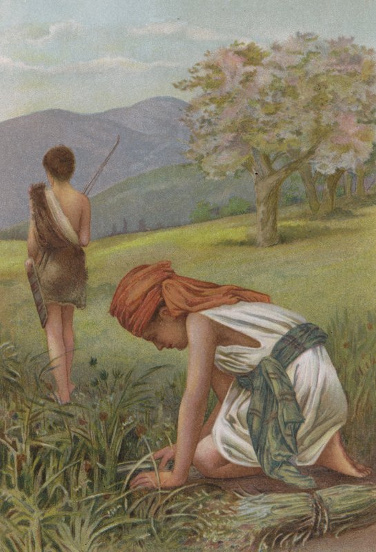 Esau and Jacob by English School