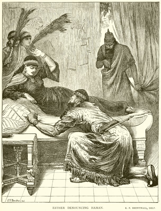 Esther Denouncing Haman by English School