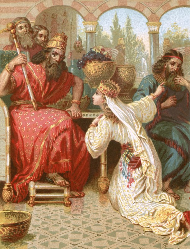 Esther before Ahasuerus by English School
