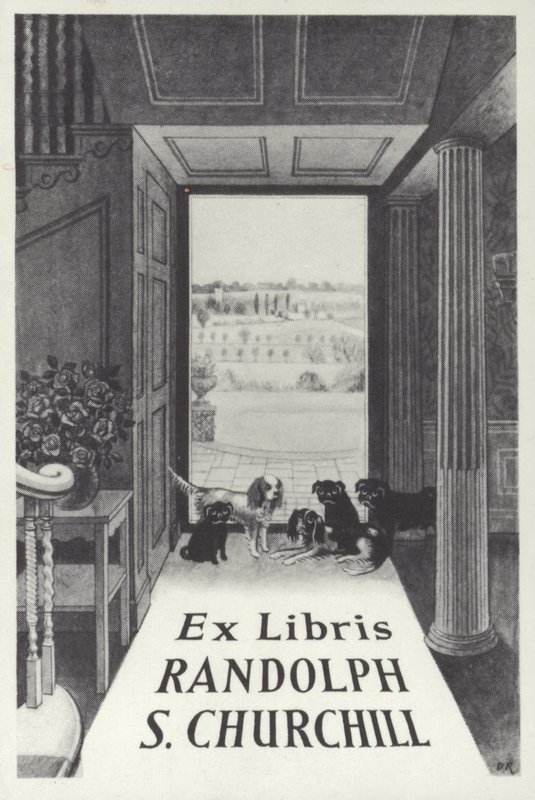 Ex Libris Randolph S. Churchill by English School