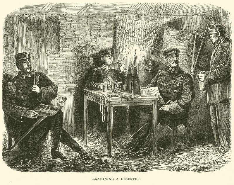 Examining a Deserter, February 1871 by English School