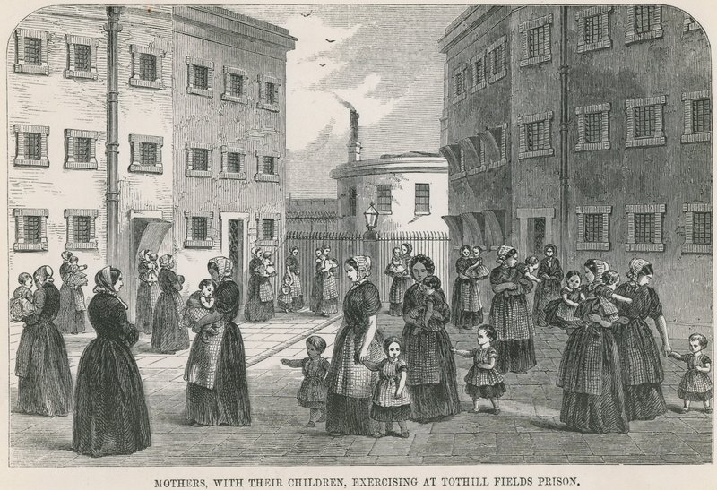 Exercising at Tothill Fields Prison by English School