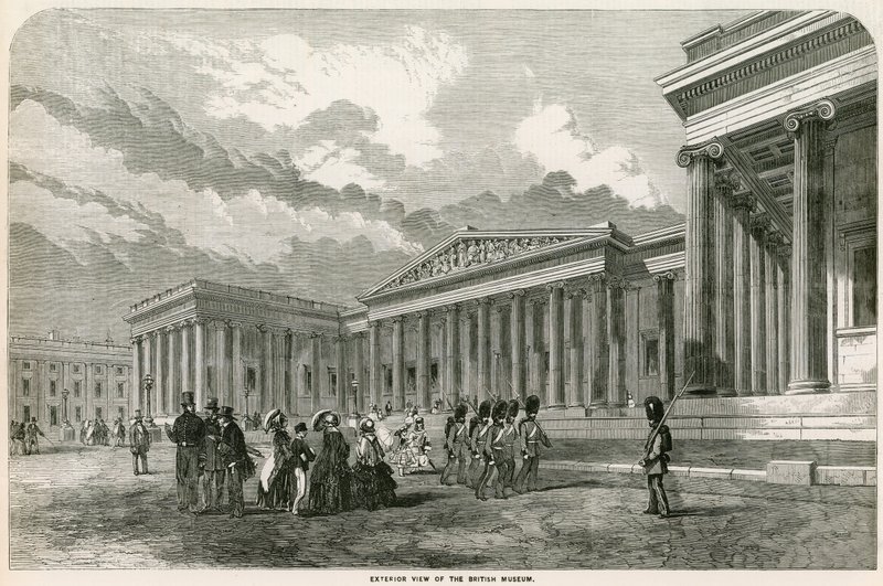 Exterior of the British Museum by English School