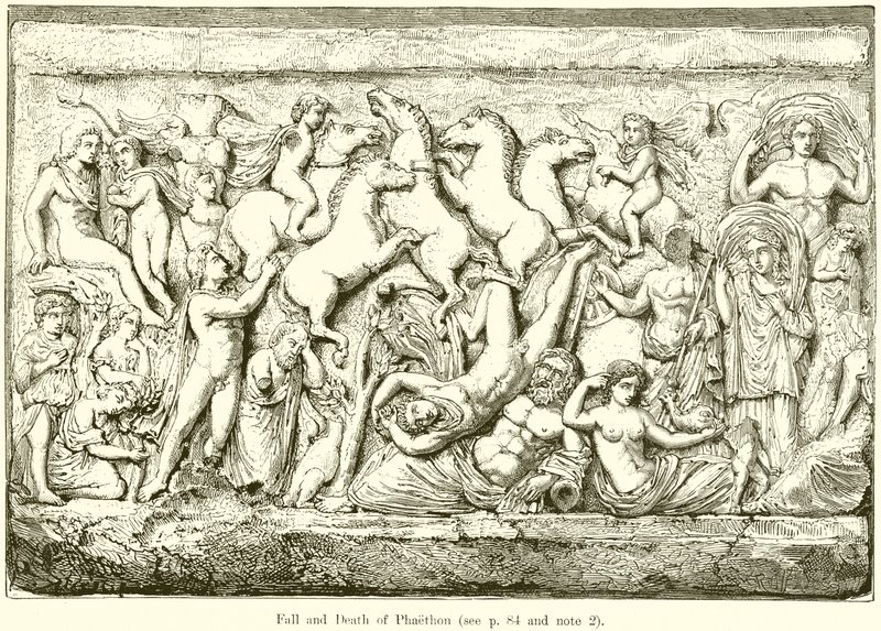 Fall and Death of Phaethon by English School