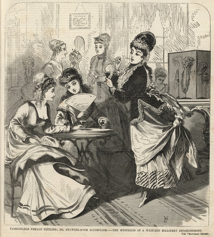 Fashionable Female Tippling; or, Drawing-Room Alcoholism by English School